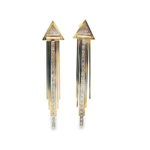 14K Yellow Gold Diamond Round Earrings for Women, 0.5ct