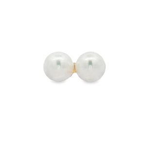 14K Yellow Gold Cultured Pearl Stud Earrings