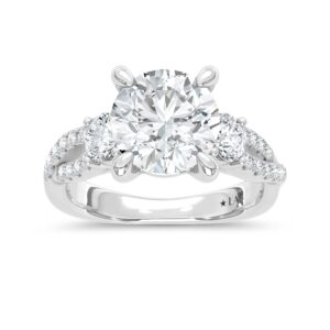 14K White Gold Lab Grown Diamond 3 3/4 Ct.Tw. Engagement Ring