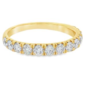 14K Yellow Gold Lab-Grown Diamond Micropave Band with 13 Stones