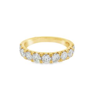 14K Yellow Gold Lab-Grown Diamond Micropave Wedding Band for Women