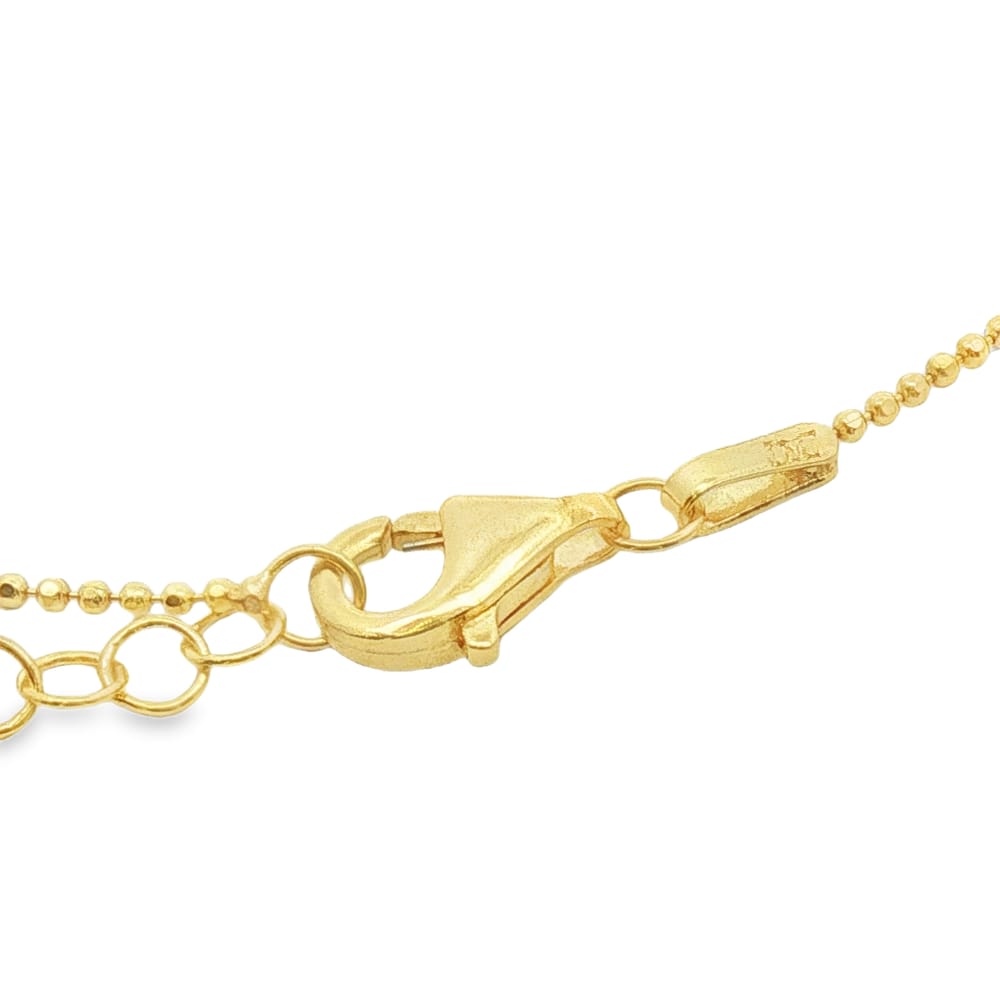 16" + 2" Multi-Cubic Zirconia Teardrop Necklace in Gold Over Sterling Silver