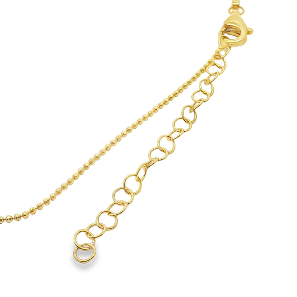 16" + 2" Multi-Cubic Zirconia Teardrop Necklace in Gold Over Sterling Silver