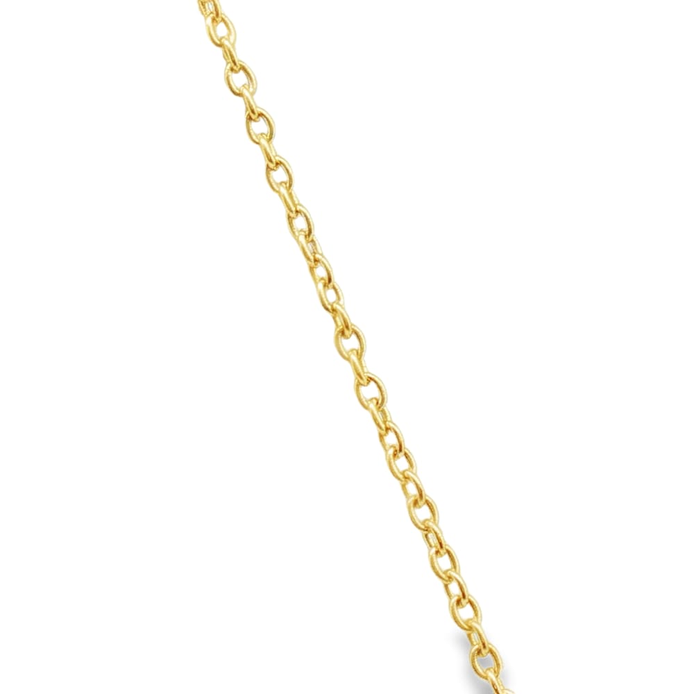 16" Gold Over Sterling Silver .925 Cubic Zirconia Round Link Necklace 4.11g