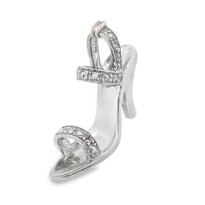 10K Gold White Diamond Pave Shoe Pendant, 2.29g Weight
