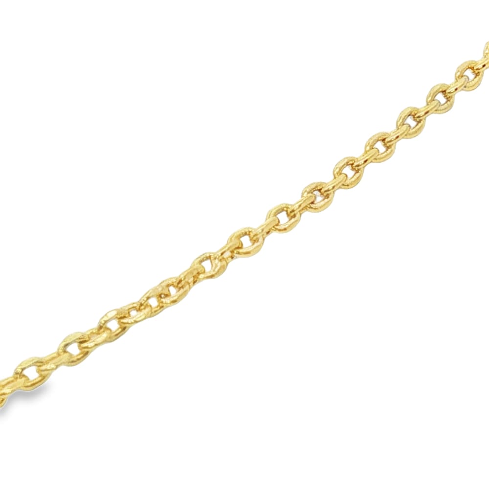 Cubic Zirconia Angled Heart Necklace - 16 inches with 2" extension - Gold over Brass