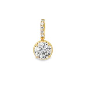 14K Yellow Gold Lab-Grown Diamond Pendant