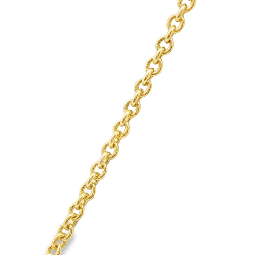 Cushion Blue Quartz Pendant for Women in Yellow Brass