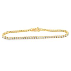 14k Yellow Gold 68 Diamond Tennis Bracelet