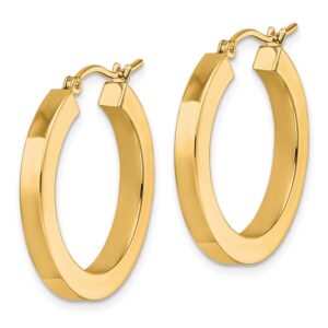 Leslie's 10K Yellow Gold 3mm Polished Square Hoop Earrings