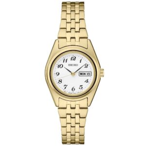 Seiko Lady's Essential SS GP Quartz White Dial