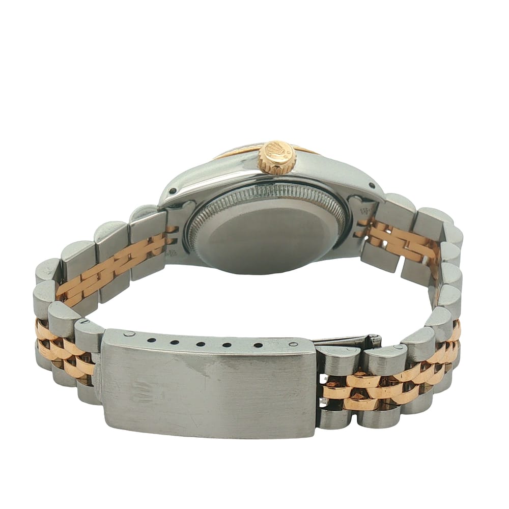 Ladies Rolex Oyster Perpetual Datejust with Diamond Markers - 14K Yellow Gold Fluted Bezel - Pre-Owned