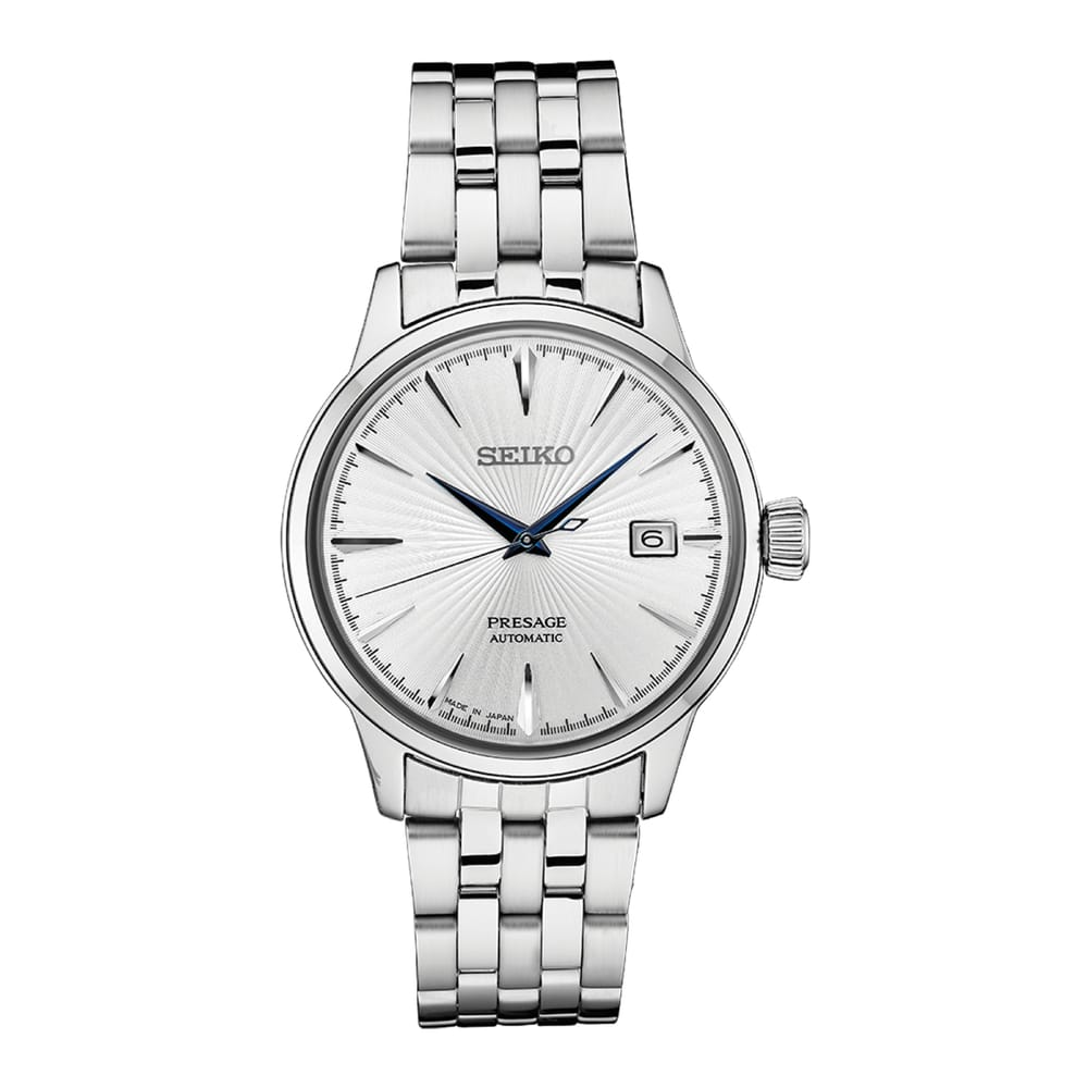 a Seiko Presage Cocktail Time Mens Watch Automatic 40.5mm SRPB77 on display