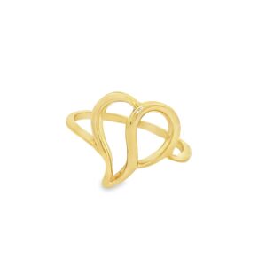 14K Yellow Gold Heart Shape Ring - 2.06g