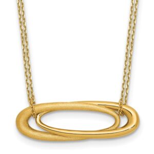 Leslie's 14K Gold 2-Strand Oval Necklace with Extender, 16 Inch Length
