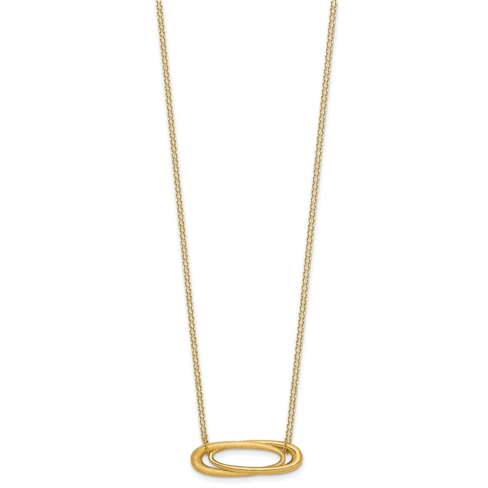 Leslie's 14K Gold 2-Strand Oval Necklace with Extender, 16 Inch Length
