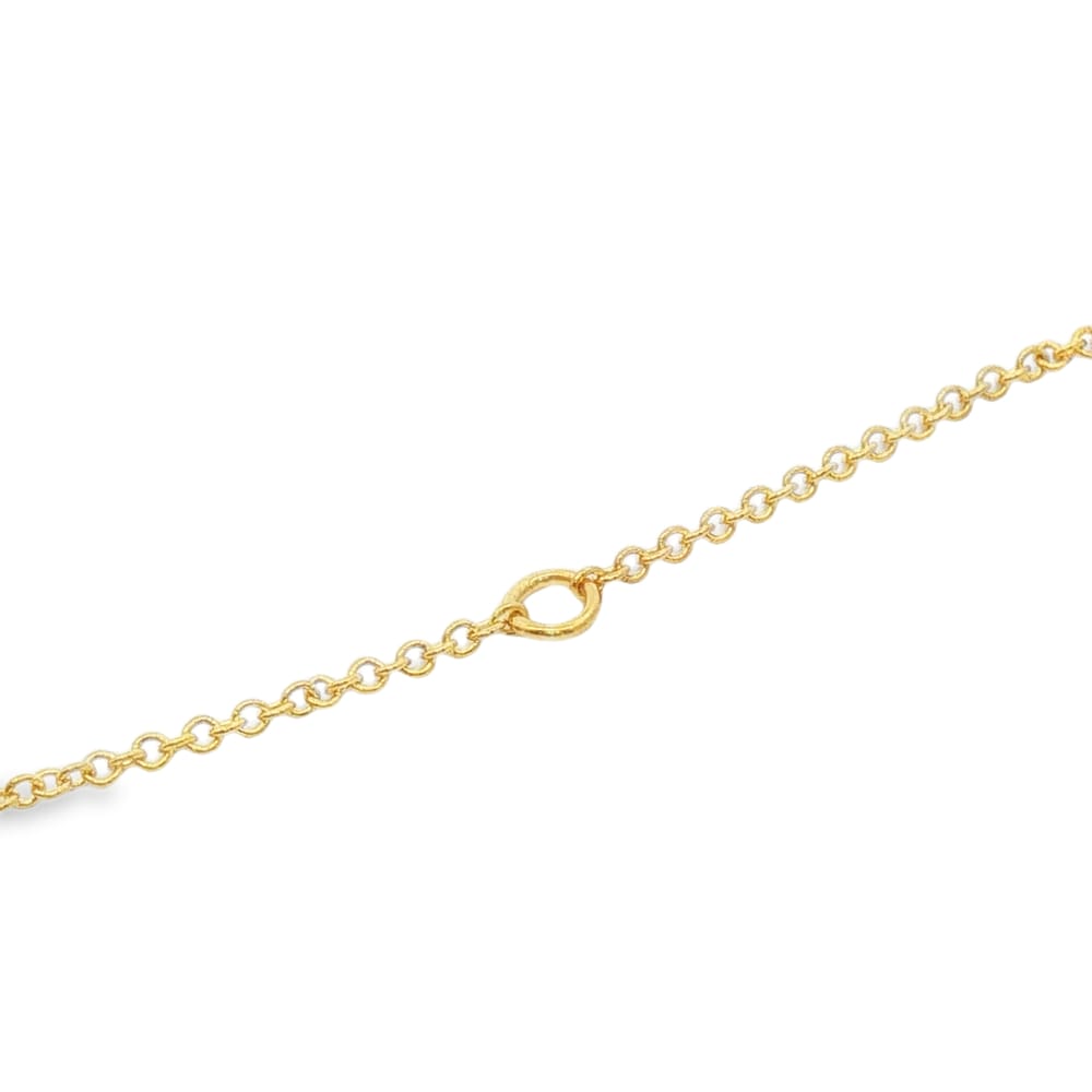14K Yellow Gold Lab-Grown Diamond Cross Pendant Necklace