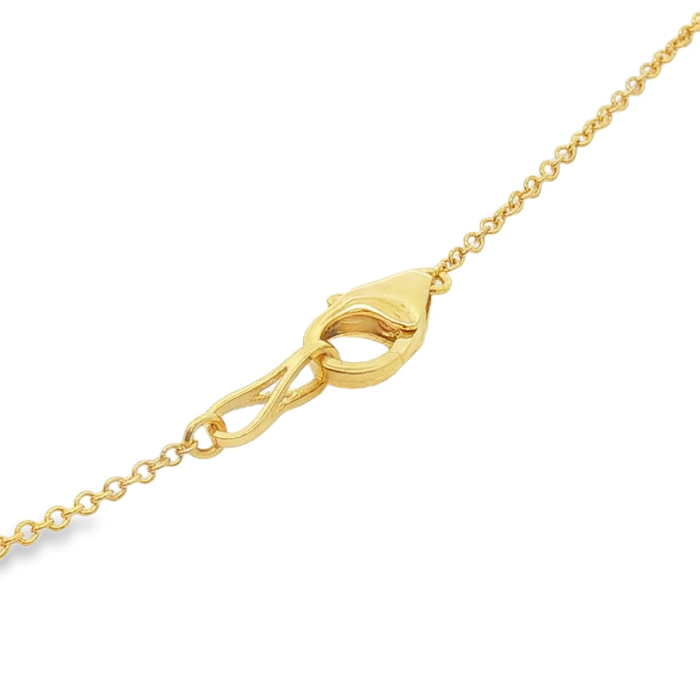 14K Yellow Gold Lab-Grown Diamond Cross Pendant Necklace