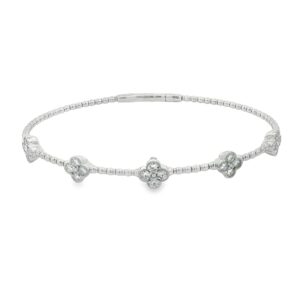 14K Gold Lab-Grown Diamond Bangle Bracelet for Women - 1.00ct, 6.94g