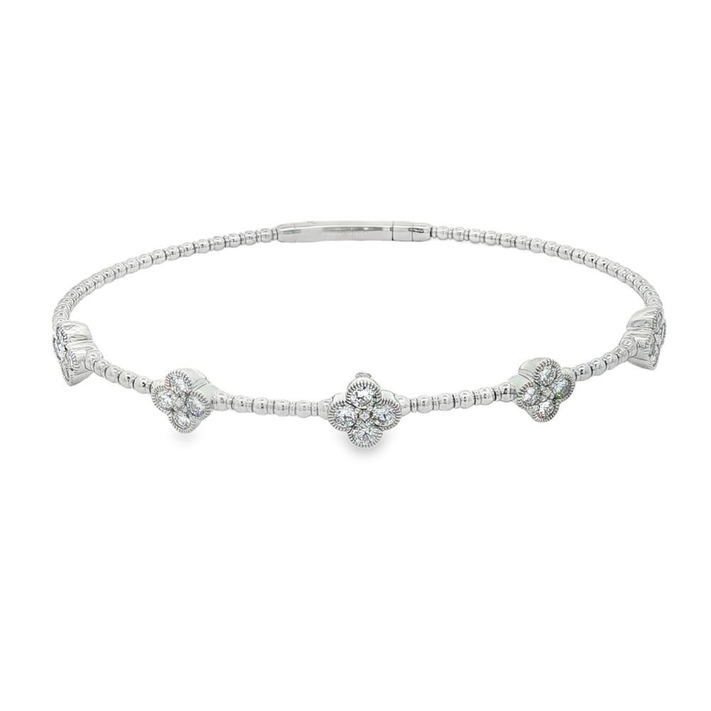 14K Gold Lab-Grown Diamond Bangle Bracelet for Women - 1.00ct, 6.94g