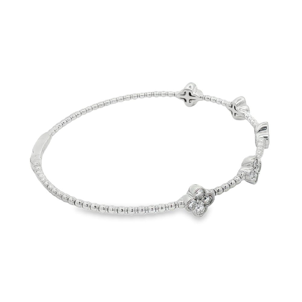 14K Gold Lab-Grown Diamond Bangle Bracelet for Women - 1.00ct, 6.94g