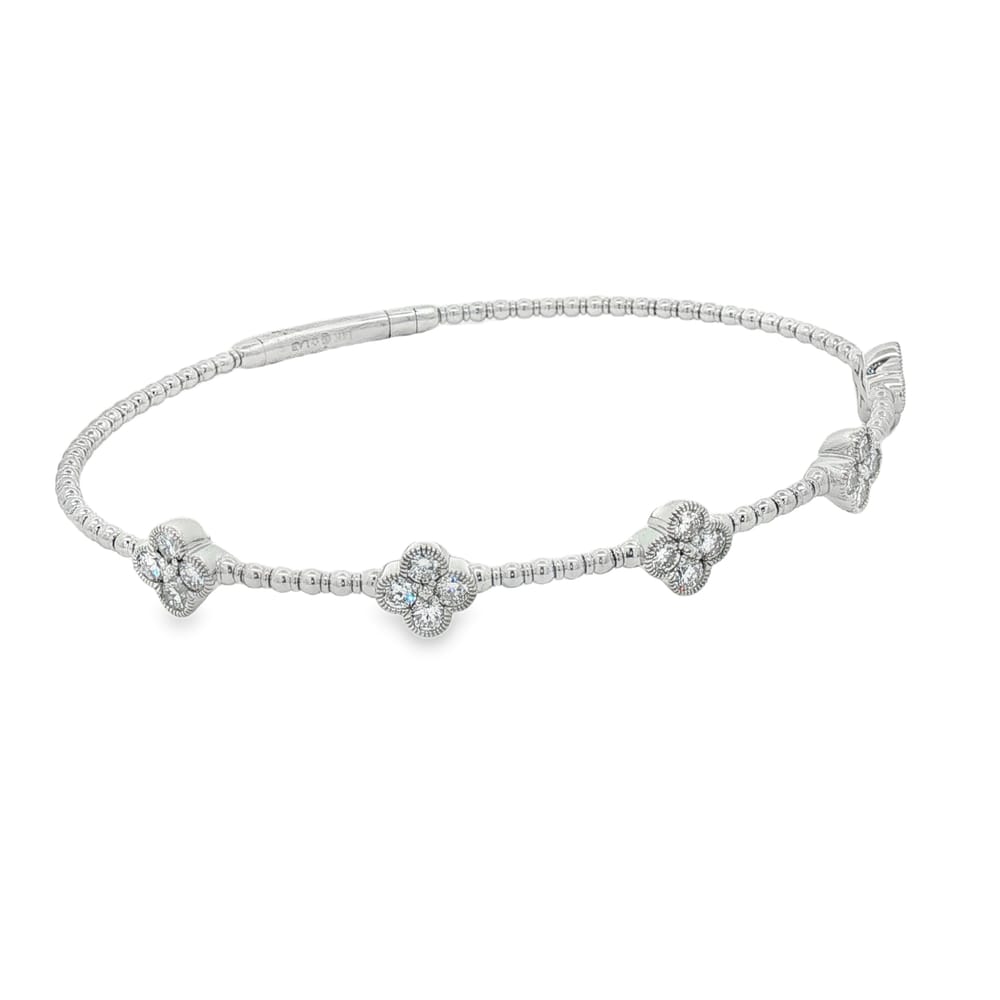 14K Gold Lab-Grown Diamond Bangle Bracelet for Women - 1.00ct, 6.94g