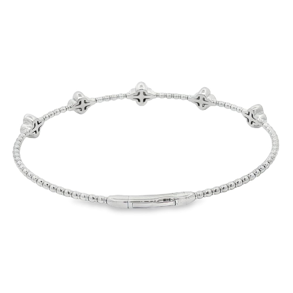 .925 Sterling Silver Lab-Grown Diamond Flexi Bangle - 4.61g