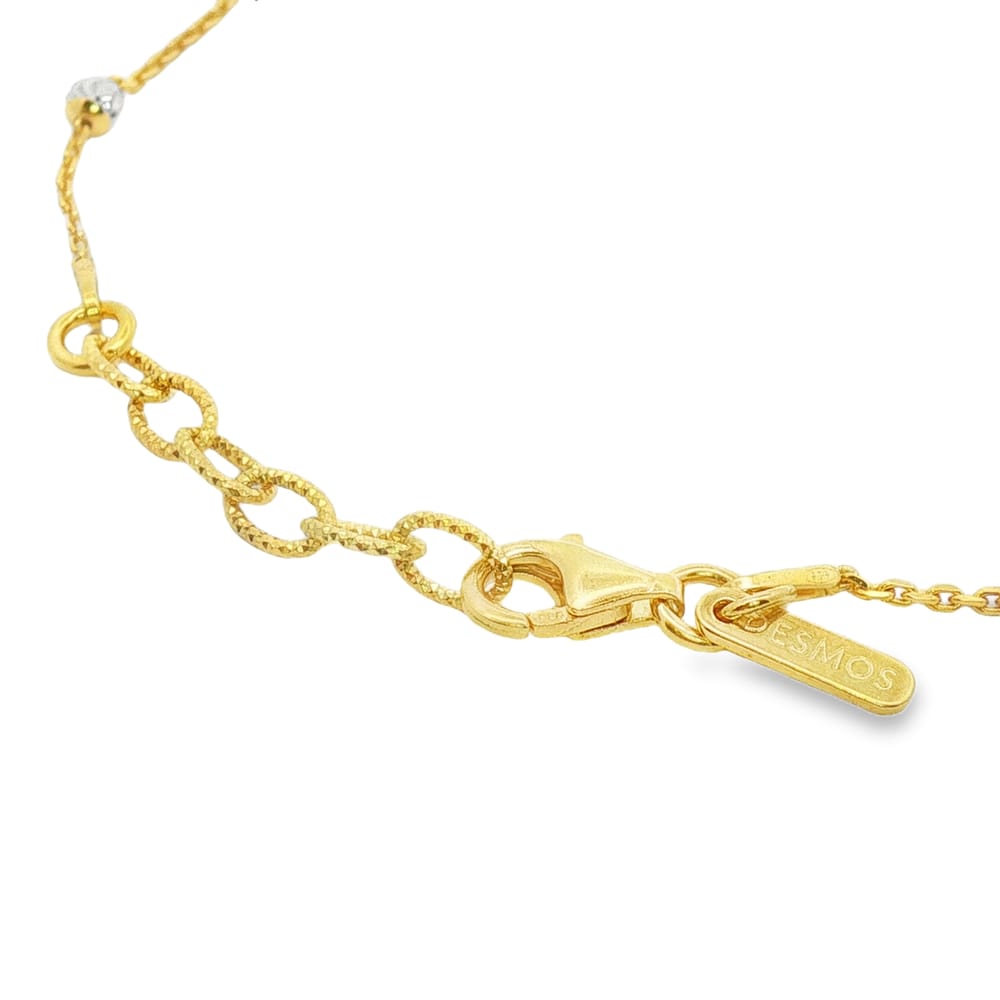 Desmos Station Moon 3+1 Silver Gold Plated Bracelet - 7.25" Extender