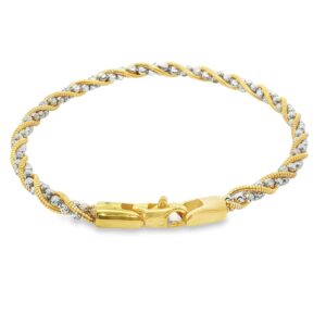 Desmos "Spring Circle" Two-Tone Sterling Silver Bracelet - 7.50 Inches