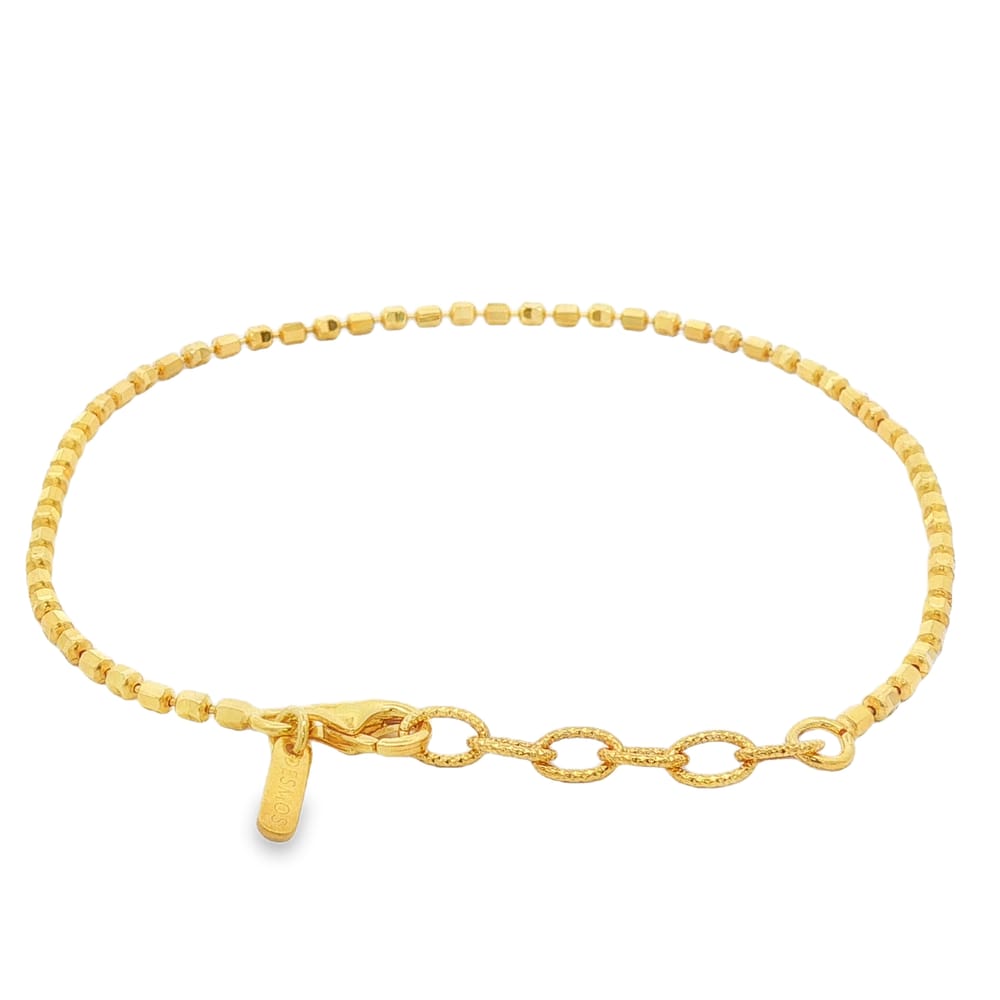 Desmos "Design Mirror" .925 Silver Gold Plated Bracelet - 7.25 Inches