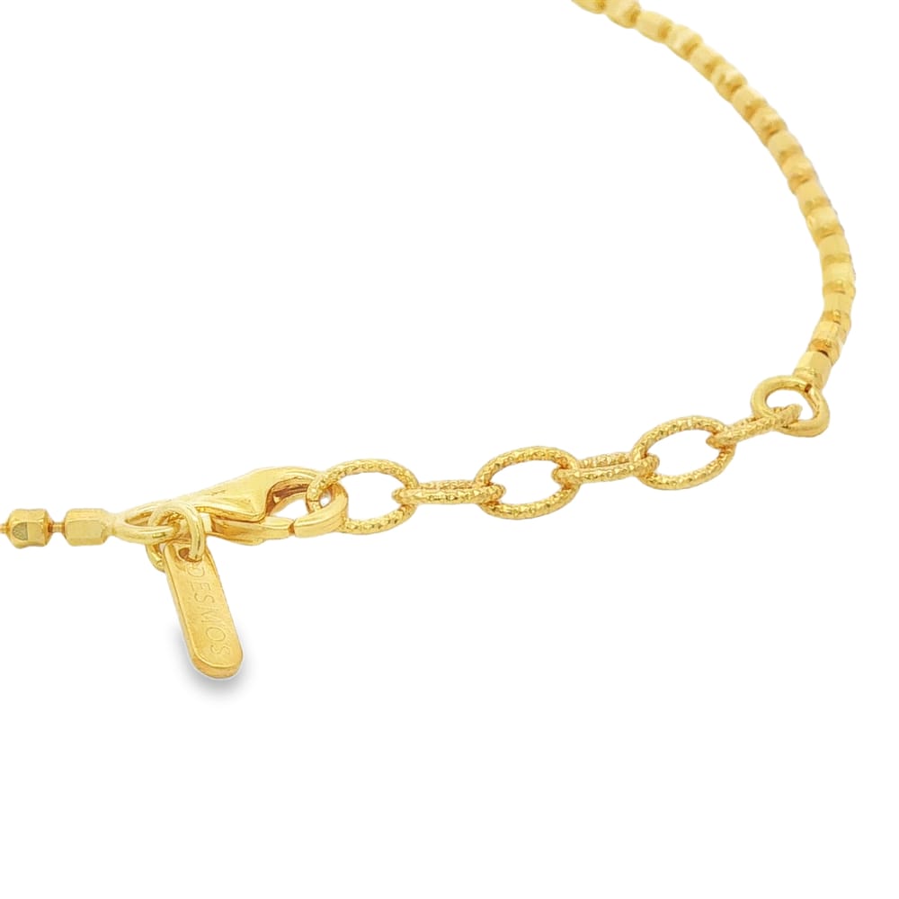 Desmos "Design Mirror" .925 Silver Gold Plated Bracelet - 7.25 Inches