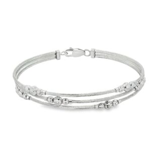 Desmos Crystal Flexi .925 Silver Women's Bracelet - 7 Inches
