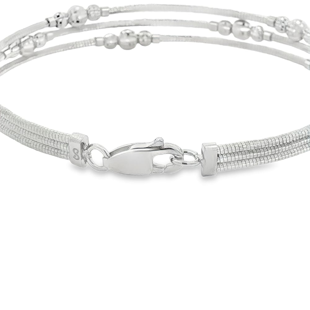 Desmos Crystal Flexi .925 Silver Women's Bracelet - 7 Inches