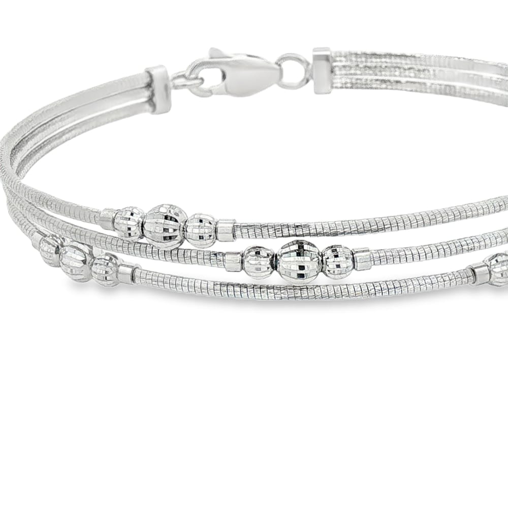 Desmos Crystal Flexi .925 Silver Women's Bracelet - 7 Inches