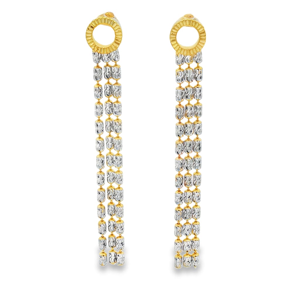 Desmos Typhoon Eternity Sterling Silver Two-Tone Earrings