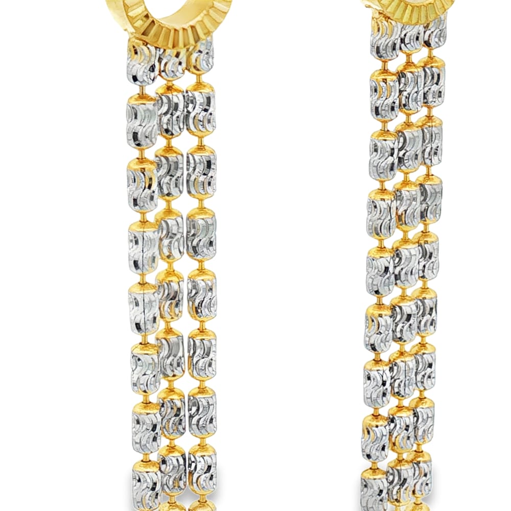 Desmos Typhoon Eternity Sterling Silver Two-Tone Earrings