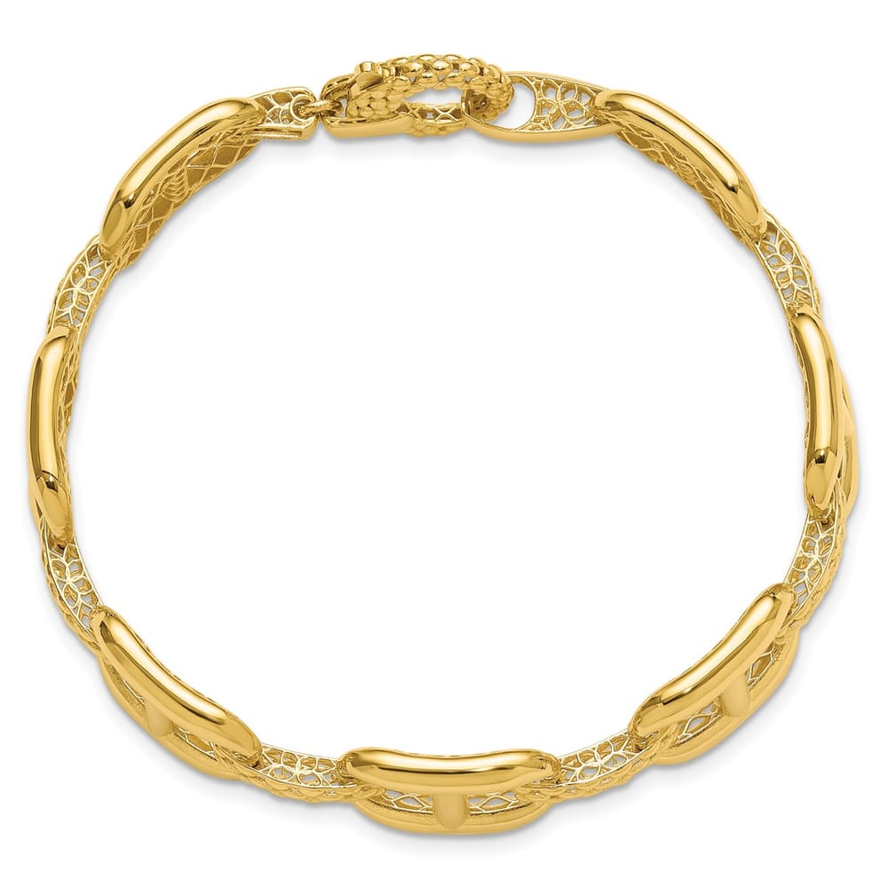 11-00415 (L)14K Polished and Textured Fancy