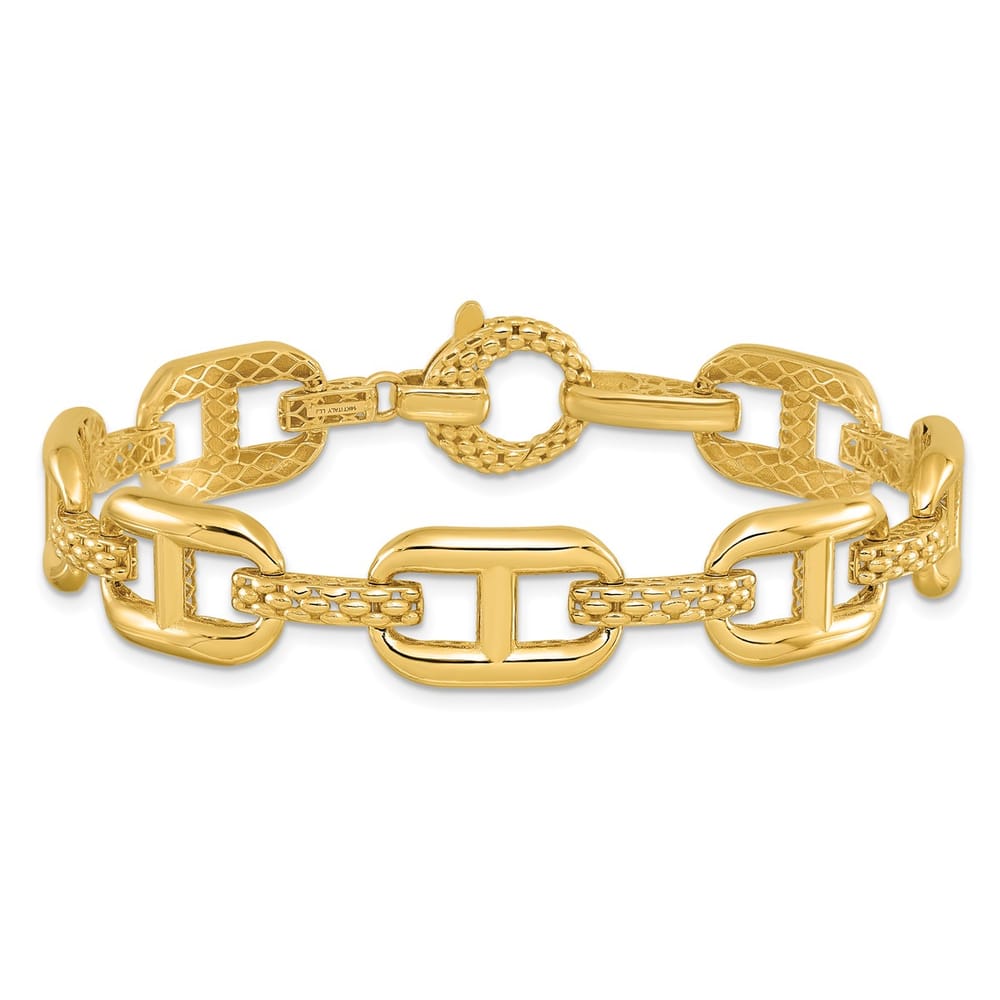 11-00415 (L)14K Polished and Textured Fancy