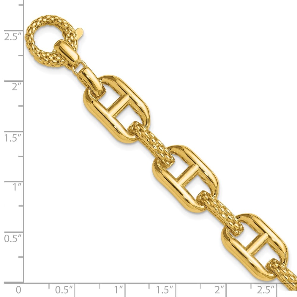 11-00415 (L)14K Polished and Textured Fancy
