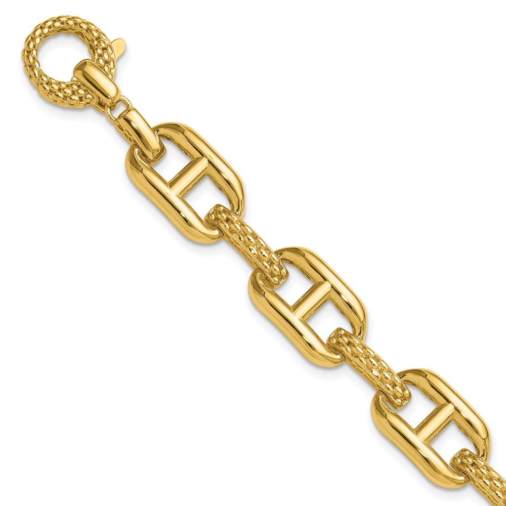 11-00415 (L)14K Polished and Textured Fancy