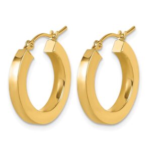 Leslie's 10K Yellow Gold 3mm Polished Square Hoop Earrings