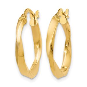 Leslie's 10K YG Polished Twisted Hoops .94g