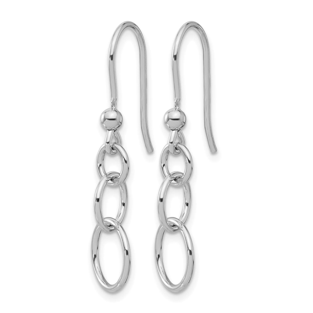 Leslie's White .925 Silver Women's Graduated Earrings 1.79g