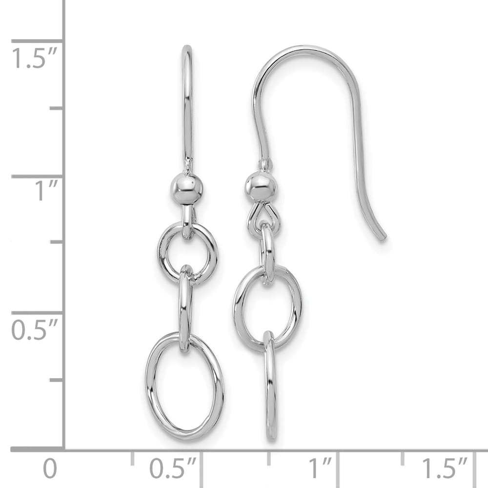 Leslie's White .925 Silver Women's Graduated Earrings 1.79g