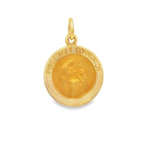 14K Yellow Gold First Holy Communion Charm