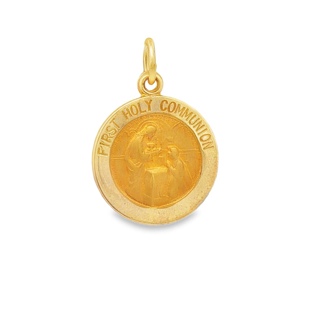14K Yellow Gold First Holy Communion Charm