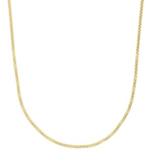 20" 14K 2.5mm Solid Round Box Chain with Lobster Clasp