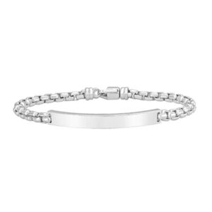 Sterling Silver 8.25" ID Bracelet with Lobster Clasp