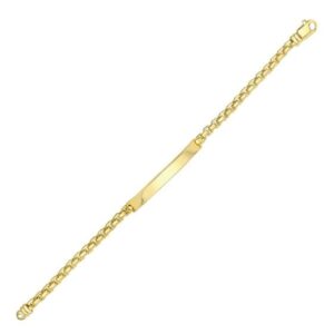 Gold Plated Silver ID Bracelet