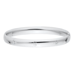8mm Sterling Silver Starcut Diamond Bracelet